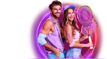 Welcome bonus at Clubnika casino, depicted with an attractive model in a yellow dress against a bright purple background.